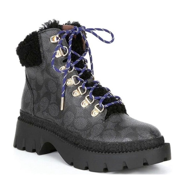 Coach janel signature boot us 10b Charcoal - Picture 2 of 5